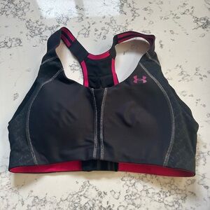 Black and pink underarmour bra size 32C with light padding